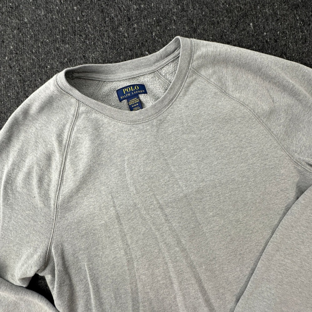 Polo Ralph Lauren Sleepwear Sweatshirt Mens M Gray Fleece PRL 67 Logo Lounge